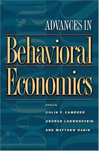 Advances in Behavioral Economics cover