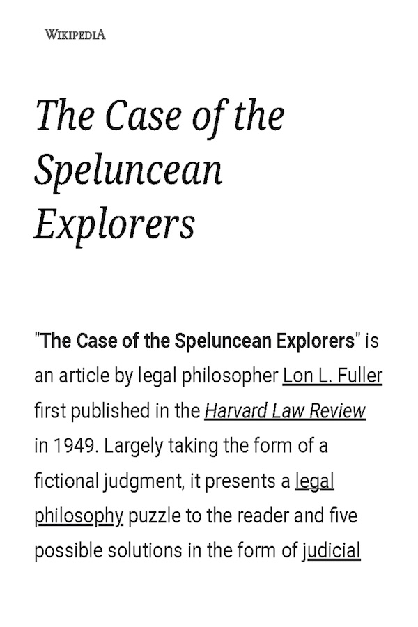 The Case of the Speluncean Explorers 封面