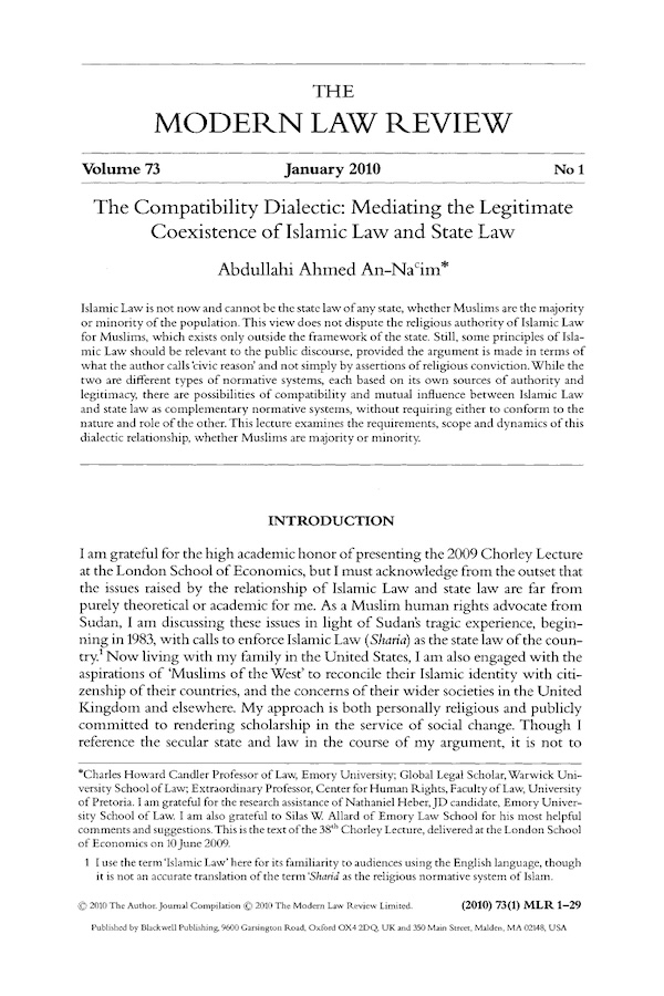 The Compatibility Dialectic: Mediating the Legitimate Coexistence of Islamic Law and State Law 封面