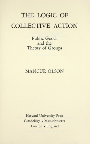The Logic of Collective Action 封面