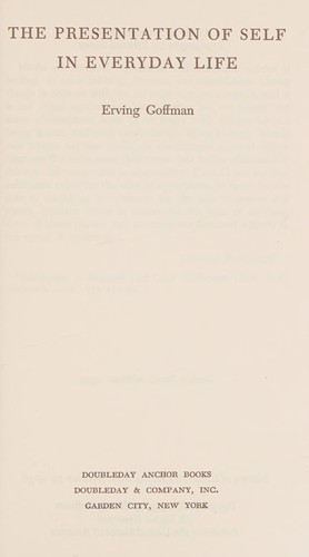 The Presentation of Self in Everyday Life 封面